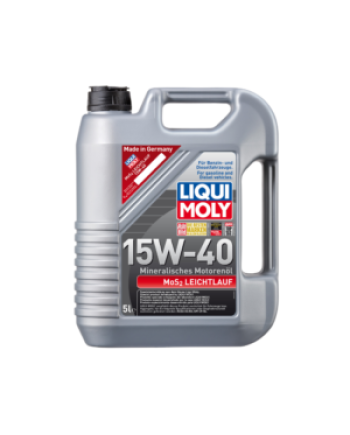 MoS2 Leichtlauf 15W40 Engine Oil – Contains MoS2 solid lubricant for better engine protection and lubrication + Up to 7,000km service interval
